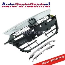 For Honda Accord 2018 2019 Front Bumper Grille Black W/Headlight Molding