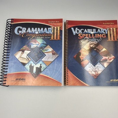 Abeka Grammar and Composition III & Vocab Spelling Poetry Teacher Key Spiral