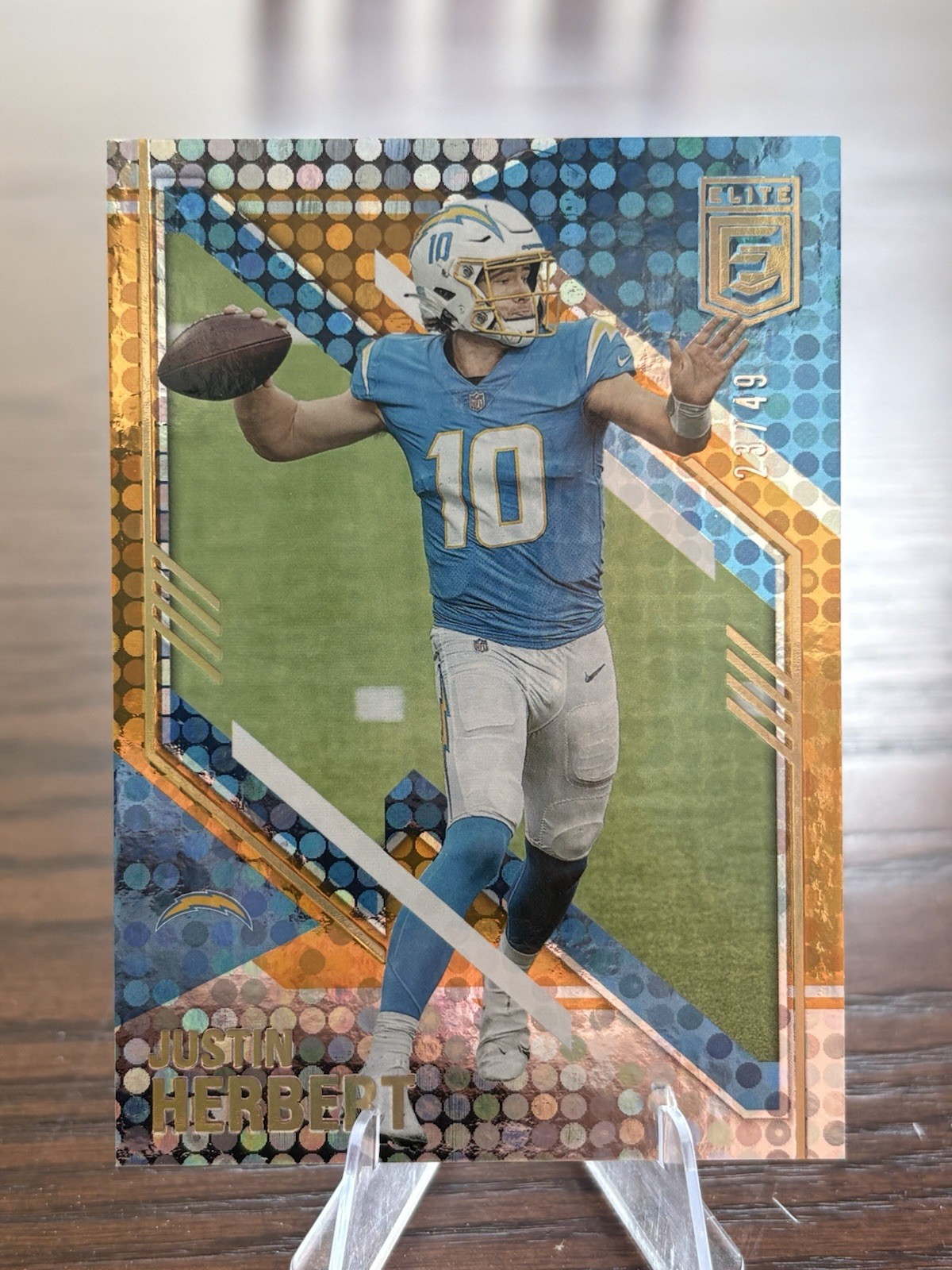 2021 Panini Donruss Elite Justin Herbert Disco /49 No.30
