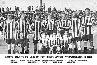 Notts County v Barcelona FC 1922 Team photo