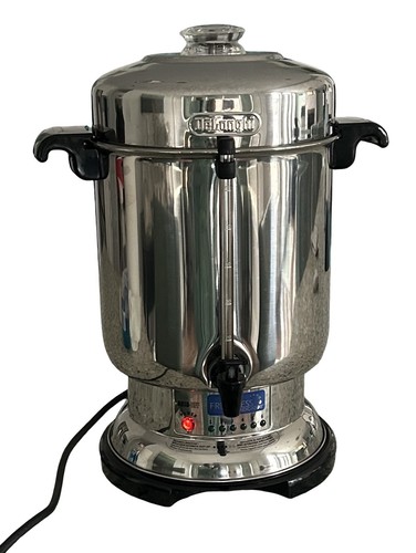 DeLonghi Commercial Coffee UrnDCU72 Stainless Steel 20-60 Cup Box & Manual