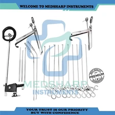 Pedestal Laryngoscope Set Micro Laryngeal Surgery ENT Endoscopic Instruments