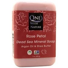 One With Nature Dead Sea Mineral Soap Rose Petal 7 oz