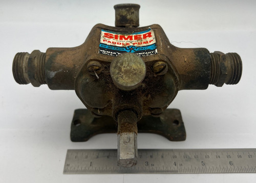 SIMER Bronze Self Priming Paddle Pump Hit or Miss Steam Engine Made in USA