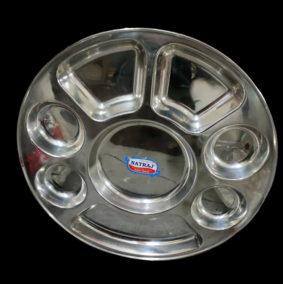 @ Rotonda IN Acciaio Inox Piastra 8 Scomparti Confezione Di 2 - Immagine 4 di 4