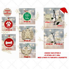 Personalized Pet Ornament Memorial Ornament Laser Wood