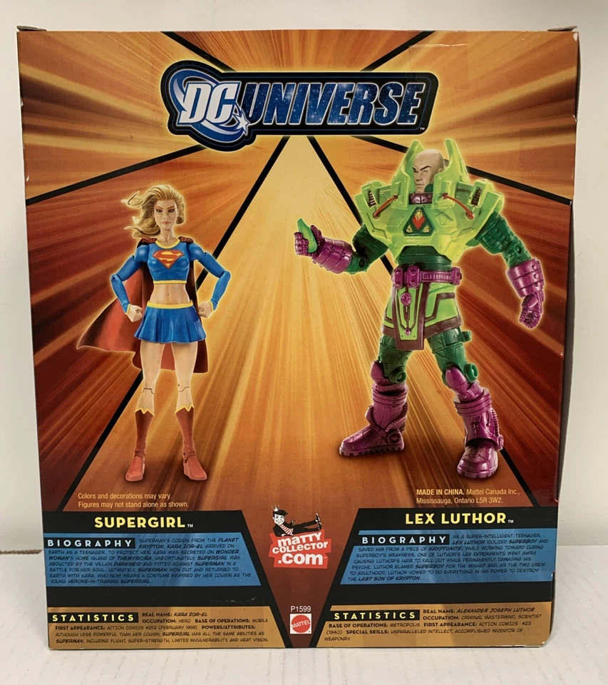 DC Universe Classics Kryptonite Chaos paquete de 2 Supergirl y Lex Luthor, nuevo, sin usar, en caja sellada Foto 2 de 4