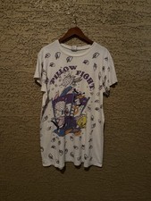 Vintage 90s Looney Tunes Sleepover One Size T Shirt Sleep Wear Taz Bugs Bunny
