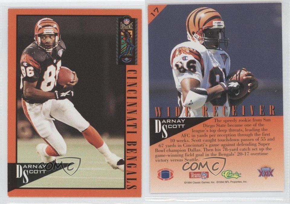 1995 Classic NFL Experience Darnay Scott #17 0w8 | eBay