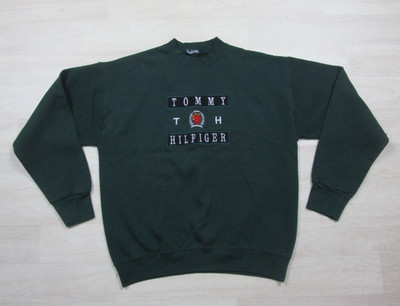 Vintage 90s Tommy Hilfiger Crewneck Sweatshirt Men's (L) Preppy Crest Hip Hop