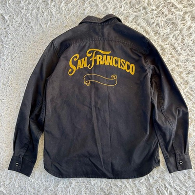 #ad Ben Davis Work Shirt Black San Francisco M Casual Japan $104.70