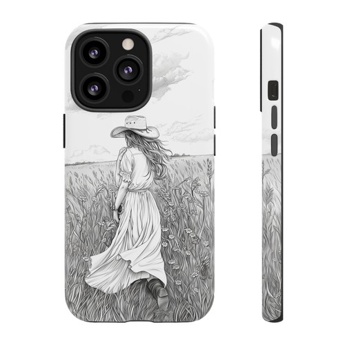 Cowgirl Drawing Field Phone Case for iPhone, Samsung Galaxy, Pixel - 第 99/240 張圖片