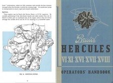 BRISTOL HERCULES WW2 radial aero engine manual VI XI etc.. archive RARE Halifax 