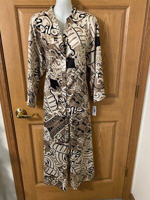 N - NATORI - ''KALEIDOSCOPE'' PATTERN - EARTH TONES   PAJAMA SET - SIZE XL - NWT!!