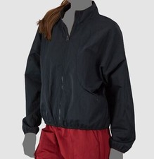 Champion Women's Black Zip-up Mock-Neck Game Day Woven Jacket Coat Size L