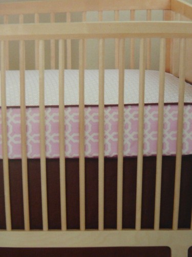 4 pc Skip Hop Pink Lattice Complete Sheet Crib Bedding Set NIP - Picture 9 of 11