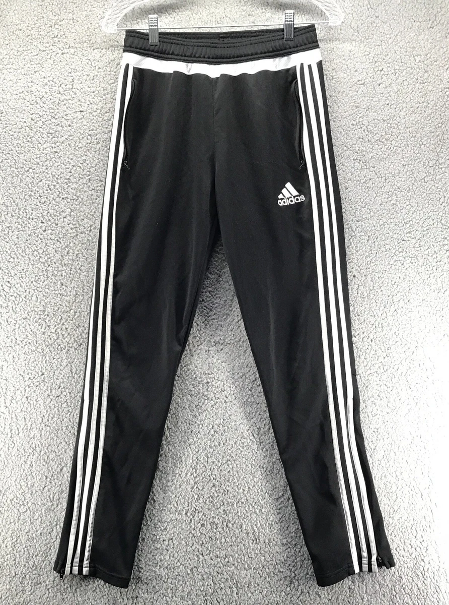 Adidas Climacool Track Pants Womens Large Black White Stripes Ankle Zip A 3