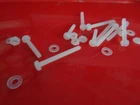 M2.5  (2.5mm) NYLON(Plastic)   BOLTS  (Screws) + Nuts  & Washers