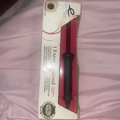 ENZO MILANO Primo 13mm Round Curling Iron Black includes  Safety Glove NEW