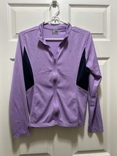 Champion Girls Purple Light Athletic Jacket XL 14-16 Zipper Front And Pockets