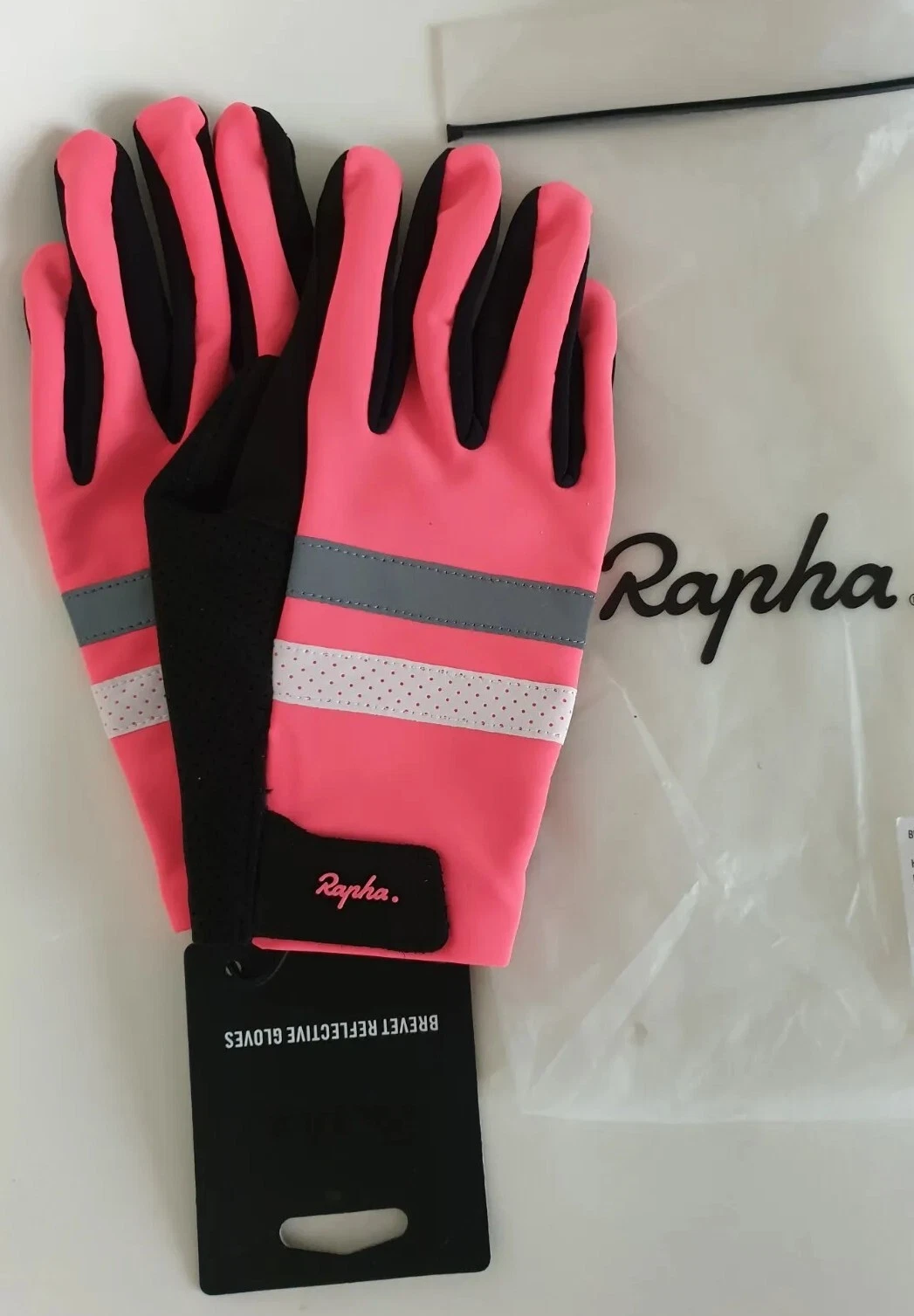 Rapha Brevet Reflective HVP Gloves Pink/Black Size XLARGE New With Tags Latest