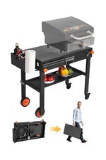 Outdoor Grill Table,Blackstone Griddle Stand,BBQ Prep Table With Wheels And S...