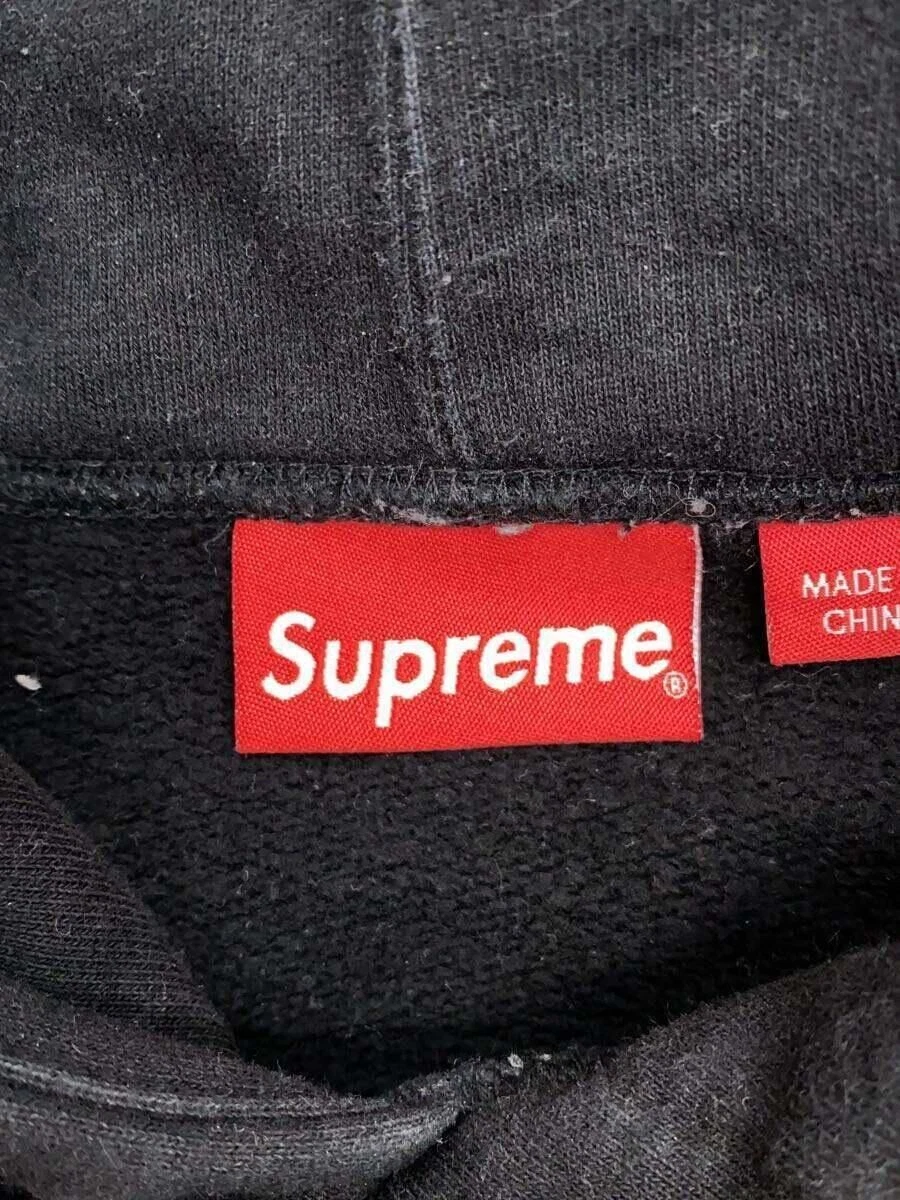 Supreme Felpa con Cappuccio e Perline 22SS XL Cotone Nero Usata