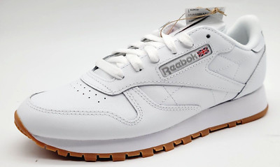 Reebok Mens White Classic Leather Running Shoes Size 6.0 With Box