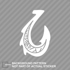 Hawaiian Polynesian Fish Hook Sticker Decal Vinyl makau hawaii native local HI
