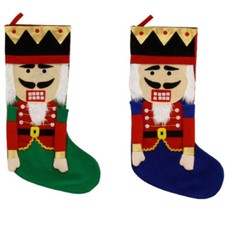 Calza befana 2PZ natale epifania decorazione porta dolci schiaccianoci da 55cm