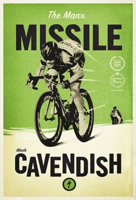 Blechschild 18x12 the Manx missile Mark Cavendish Wand Deko Bar Kneipe Sammler G