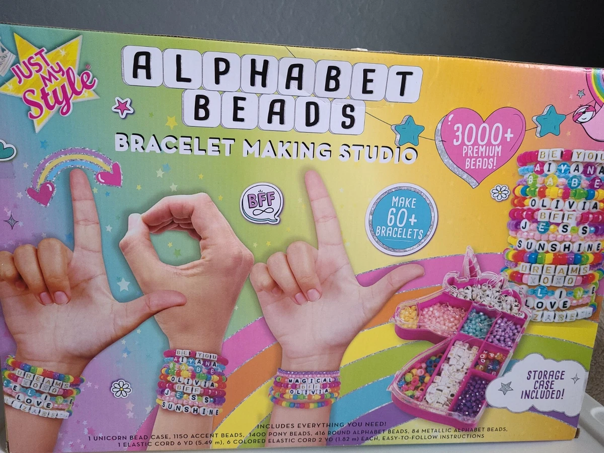 Just My Style, Alphabet Beads Bracelet making studio. 3000+ premium Beads