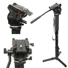 Professional Heavy Duty Monopod Fluid Head kit  DSLR Camera Camcorder 72 inch