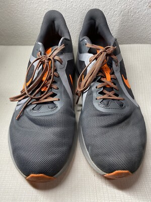 Nike Men s Downshifter 10 Geo Iron Grey/Orange Running Shoes Size 12 CZ8675-001