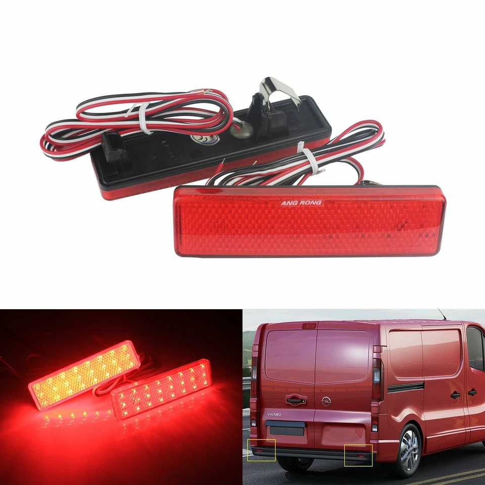 Rouge LED arrière réflecteur pare-chocs 7700353184 à Vauxhall Opel Vivaro Movano - Photo 2/4