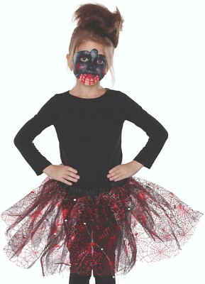 Rubies 613801 - Tüllrock Spinnennetz Kinder LED leuchtender Rock, Halloween Hexe