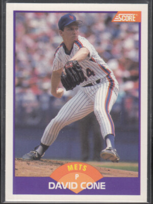 DAVID CONE 1989 Score #221 No Copyright Promo Prototype Variation New York Mets