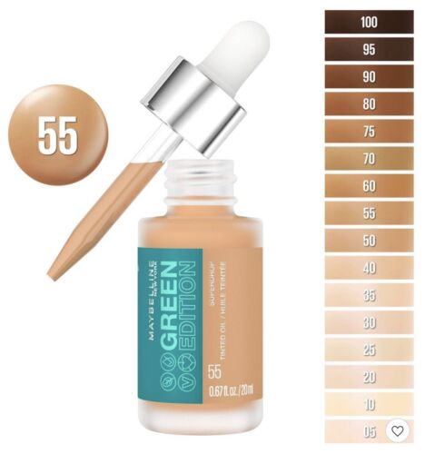 Maybelline Green Edition Superdrop Tinted Oil Base Adj Coverage Foundation #55 - Picture 2 of 2