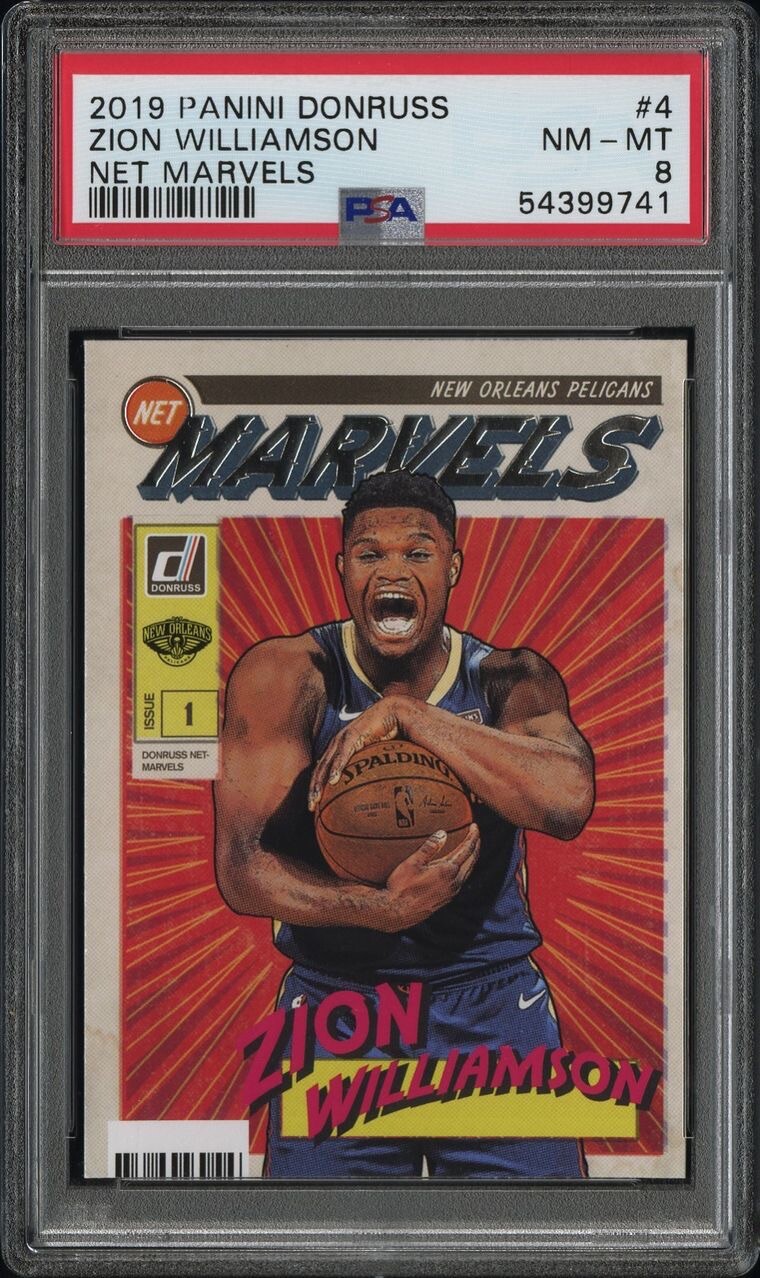 2019 Donruss Net Marvels #4 Zion Williamson PSA 8