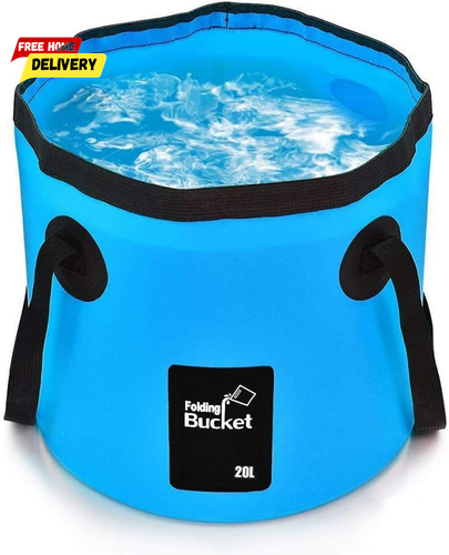 Collapsible Bucket Water Container Portable Folding Camp Wash Basin for Outdoor