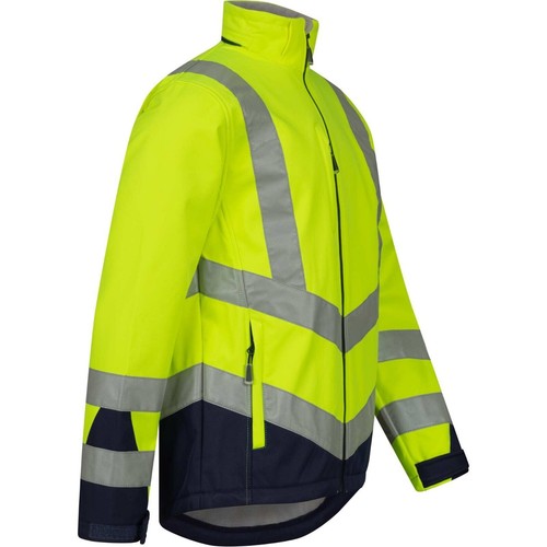 Warnschutz Softshelljacke Warnschutzjacke gelb orange Arbeitsjacke Safetytex - Bild 14 von 17