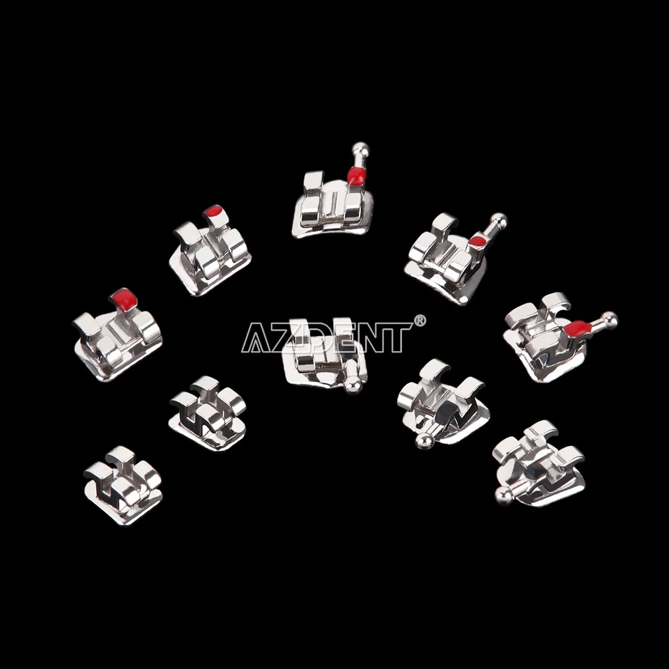 Brackets de ortodoncia dental AZDENT brackets estándar Roth.022 ganchos 3-4-5 FDA Foto 3 de 4
