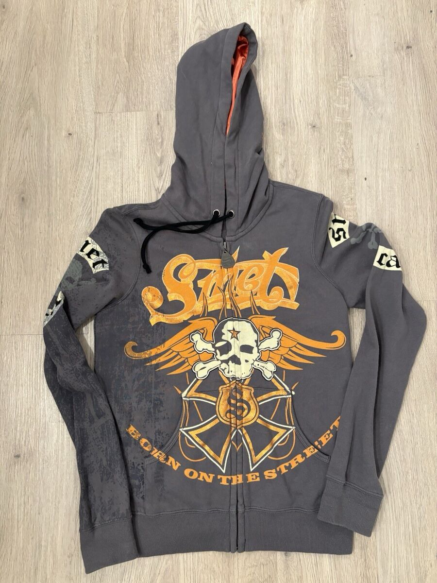 Y2K Smet Christian Audigier Born On The Street Full Zip Y2K Smet Christian Audigier Born On The Street Full Zip