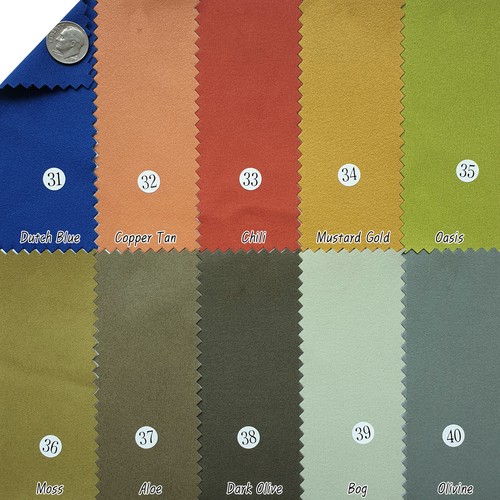 DOUBLE SIDE POLYESTER DUAL SKIN ULTRASUEDE DOESKIN CLOTHES JACKETS APPARELS 54'W - Picture 131 of 363