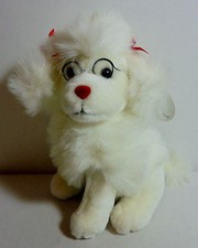 ANIMAL ALLEY VTG 9'' CUTE WHITE PUPPY DOG SOFT PLUSH STUFFED ANIMAL UNUSED