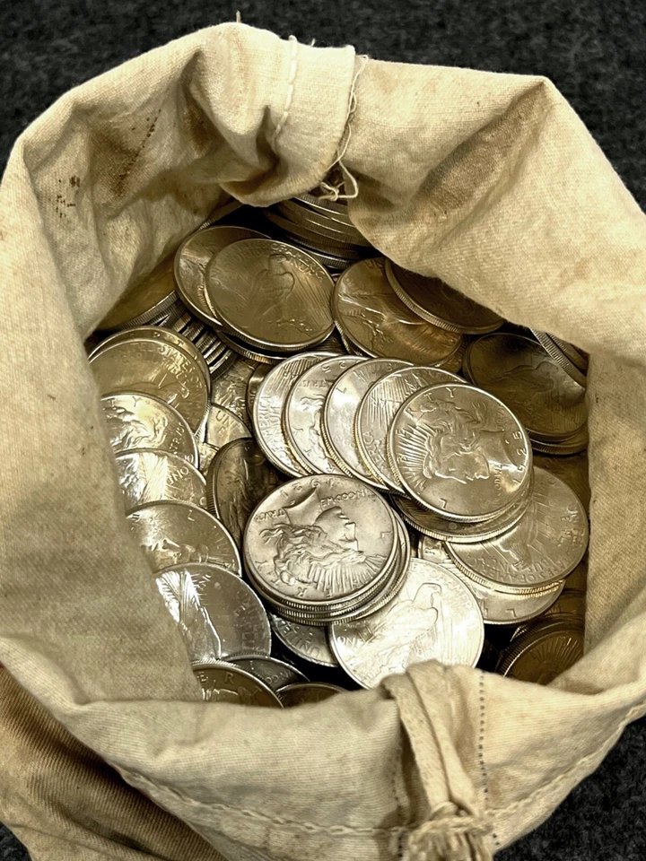 * 1924-P * CHOICE to GEM BU MS PEACE SILVER DOLLAR * FROM ORIGINAL BANK BAG * - Image 4 of 4