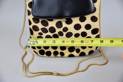 Vintage 60's GRETA soft original faux Leopard bag purse with brass finishings - Picture 16 of 16
