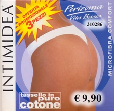 Intimidea 310286 Women Thong Low Waist Microfiber with Gusset Cotton