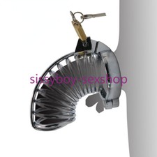 Male Chastity Belt Device Restraint Cage Ring Lock Bondage Stainless Steel Metal
