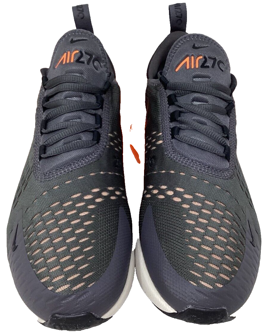 Size 7.5 - Nike Air Max 270 Thunder Grey Total Orange for sale